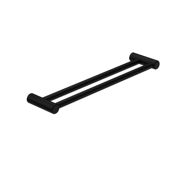 MECCA CARE 25MM DOUBLE TOWEL GRAB RAIL 600MM MATTE BLACK