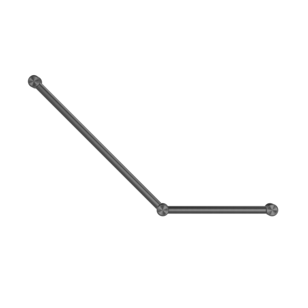MECCA CARE 32MM AMBULANT TOILET GRAB RAIL 45 DEGREE 750x450MM GUN METAL