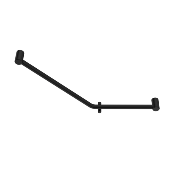 MECCA CARE 32MM AMBULANT 45 DEGREE BENT TUBE GRAB RAIL 450X650MM MATTE BLACK