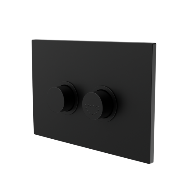 RAISED DISABLED CARE PNEUMATIC FLUSH BUTTONS PLATE DDA COMPLIANT  MATTE BLACK