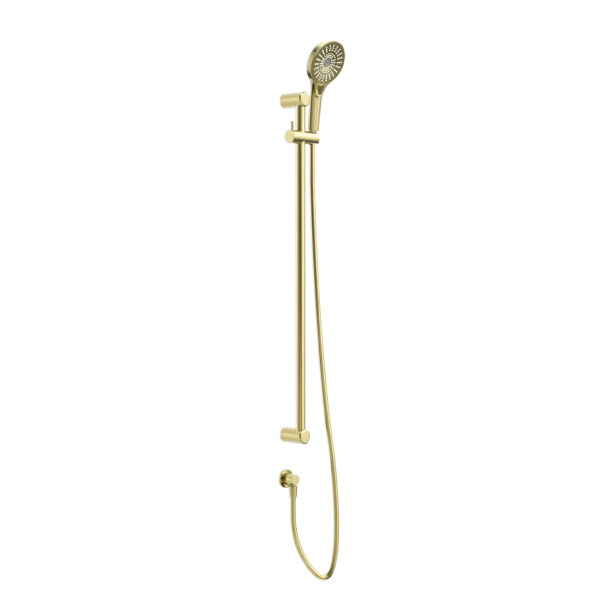 MECCA CARE 25MM GRAB RAIL AND ADJUSTABLE SHOWER RAIL SET 900MM BRUSHED GOLD