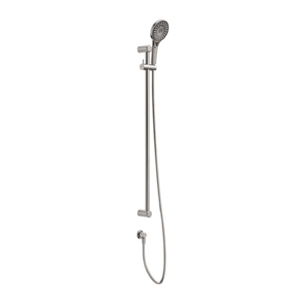 MECCA CARE 25MM GRAB RAIL AND ADJUSTABLE SHOWER RAIL SET 900MM BRUSHED NICKEL