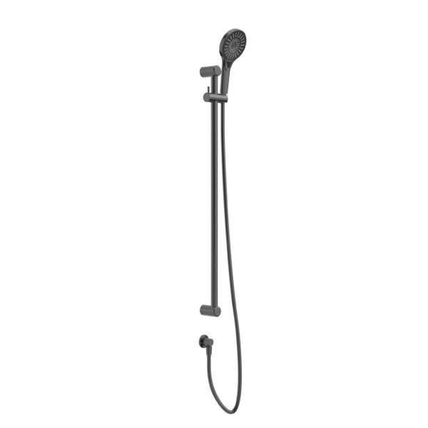 MECCA CARE 25MM GRAB RAIL AND ADJUSTABLE SHOWER RAIL SET 900MM GUN METAL