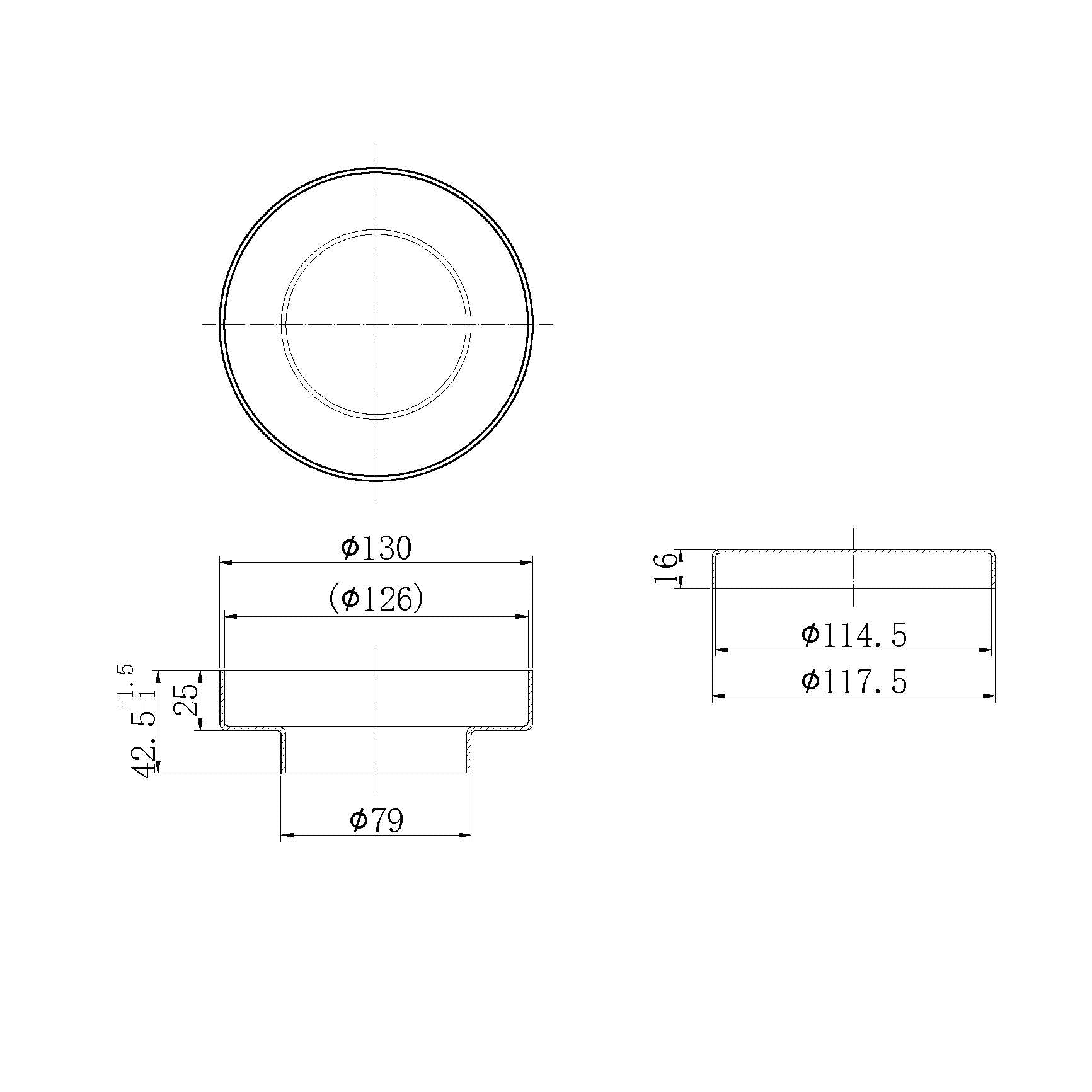 130MM ROUND TILE INSERT FLOOR WASTE 80MM OUTLET BRUSHED BRONZE