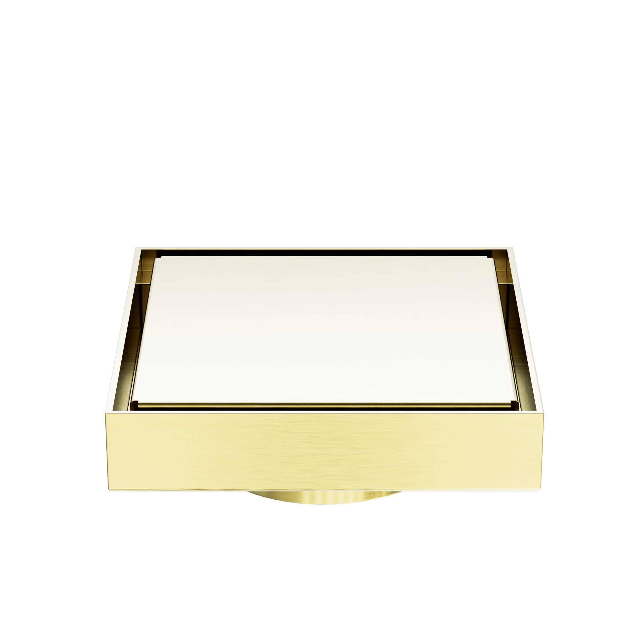 130MM SQUARE TILE INSERT FLOOR WASTE 80MM OUTLET BRUSHED GOLD